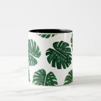 Blätter der Schweizer Pflanze Tropical Hand Painte