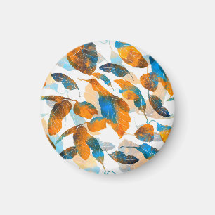 Blätter der Silhouette: Aquarell, digitale nahtlos Magnet