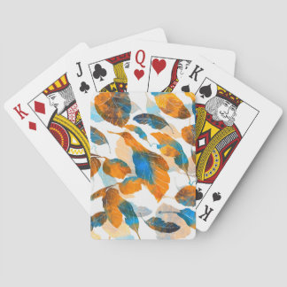 Blätter der Silhouette: Aquarell, digitale nahtlos Spielkarten