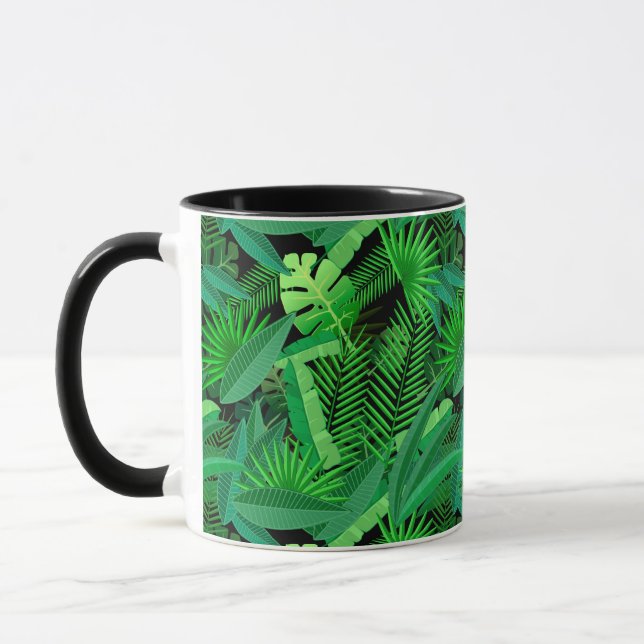 Blätter der tropischen Palmen Tasse (Links)