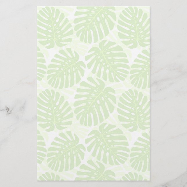 Blätter der tropischen Pflanze - Monstera Muster Briefpapier (Vorderseite)