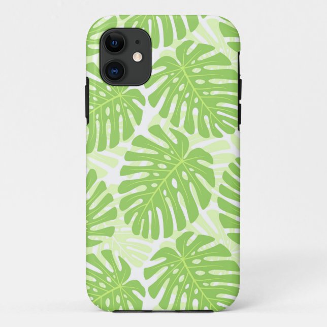 Blätter der tropischen Pflanze - Monstera-Muster Case-Mate iPhone Hülle (Rückseite)