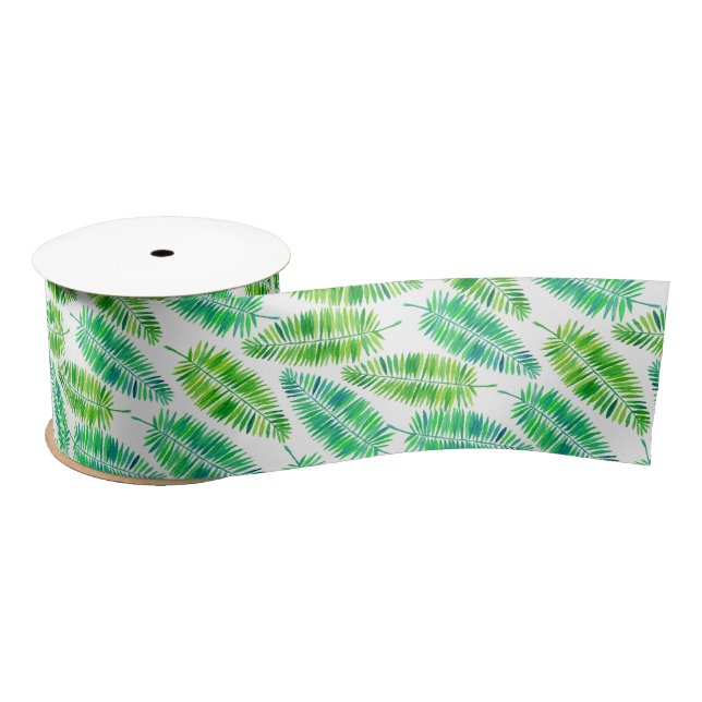 Blätter der Wasserfarbpalme Satinband (Spule)