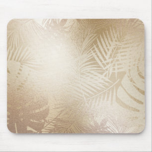 Blätter des Golden Shine Botanical Tropical Palm T Mousepad