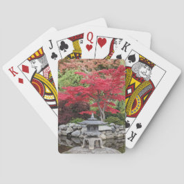Blätter des japanischen Gartens Lantern und des Ro Spielkarten