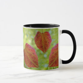Blätter des Roten Herzens Tasse