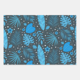 Blätter des tropischen Palm Monstera, blau und tür