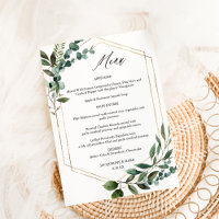 Blätter & Eukalyptus Gold Menu 3