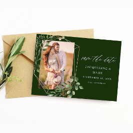 Blätter & Eukalyptus Gold V Foto Save the Date GR