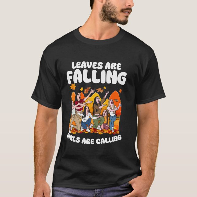 Blätter fallen Fallblätter Erntedankfest für Gi T-Shirt (Vorderseite)