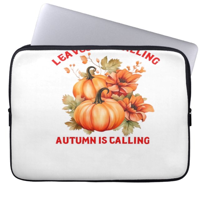 Blätter fallen Herbst ist Calling Design Classi Laptopschutzhülle (Vorderseite)