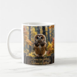 Blätter fallen, Herbst rufend Kaffeetasse