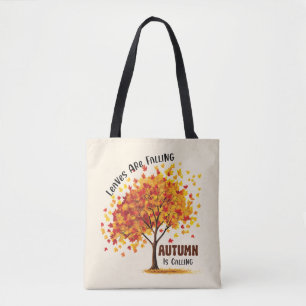 Blätter fallen, Herbst ruft - gemütlicher Fall Tasche