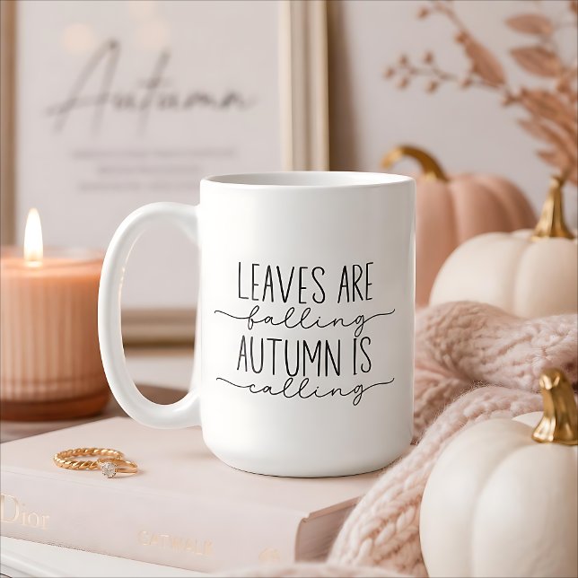 Blätter fallen, Herbst ruft - Herbst-Tasse Kaffeetasse (Von Creator hochgeladen)
