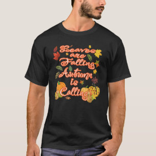 Blätter fallen Herbstanrufe fallen Grafik & Pillo T-Shirt
