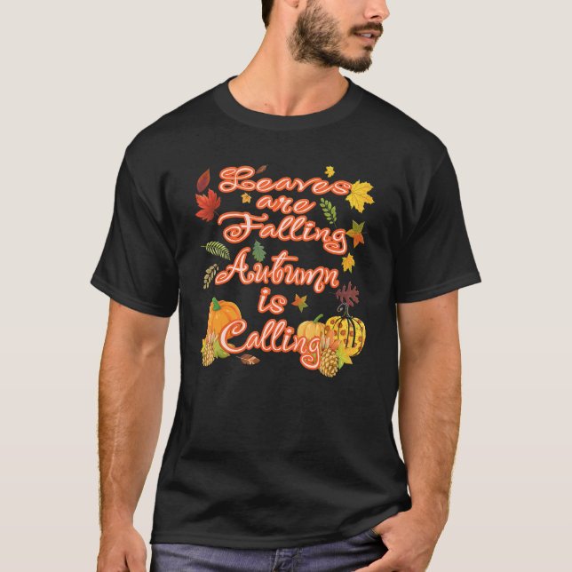 Blätter fallen Herbstanrufe fallen Grafik & Pillo T-Shirt (Vorderseite)