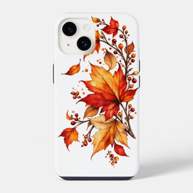 Blätter fallen iPhone 14 hülle (Rückseite)