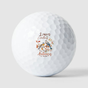 Blätter fallen - Whimsical Fall Birds & Foliage Golfball