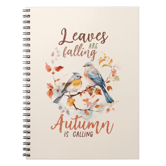 Blätter fallen - Whimsical Fall Birds & Foliage Notizblock (Vorderseite)
