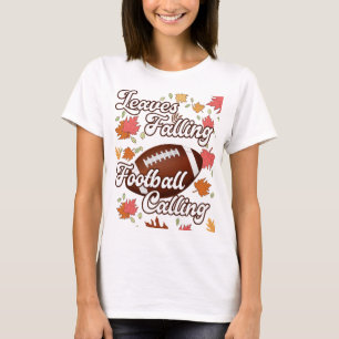 Blätter Fallende Fußball nennen Gewohnheitsfall Fu T-Shirt