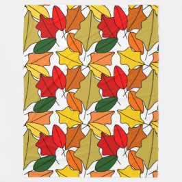 Blätter Fleecedecke