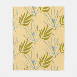 Blätter Fleecedecke