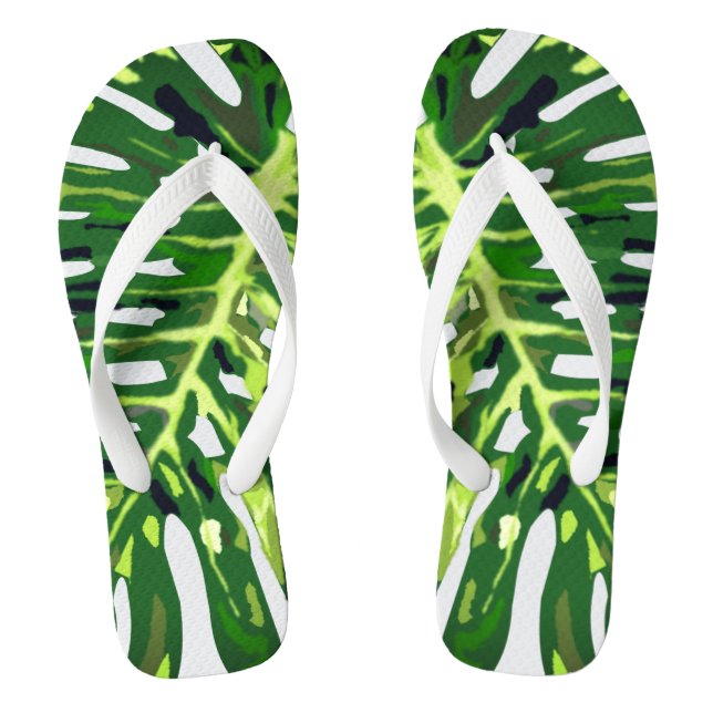 Blätter Flip Flops (Fußbett)