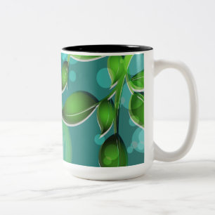 Blätter "Fresh Garden" Zweifarbige Tasse