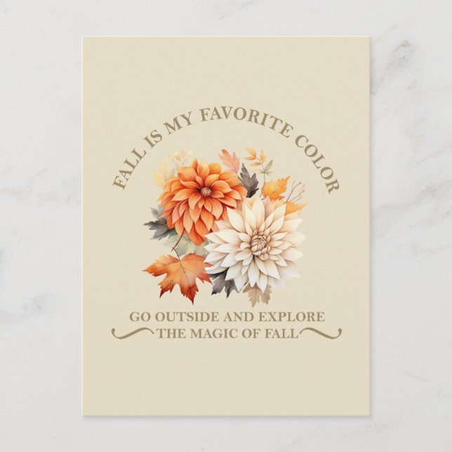 Blätter für Aquarellfarben fallen Herbstkurse an Postkarte (Vorderseite)