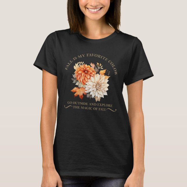 Blätter für Aquarellfarben fallen Herbstkurse an T-Shirt (Vorderseite)