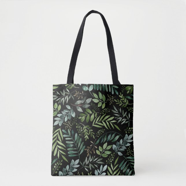 Blätter für Aquarellpflanzen  Tasche (Vorderseite)