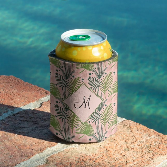 Blätter für botanische Vegetation und Monogramm Pi Dosenkühler (In Situ Pool)