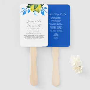 Blätter für das Hochzeitsprogramm "Botanische Zitr Fächer