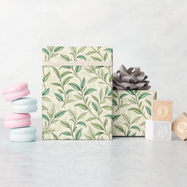 Blätter für dekoratives Tee-Papier Geschenkpapier (Babyparty)