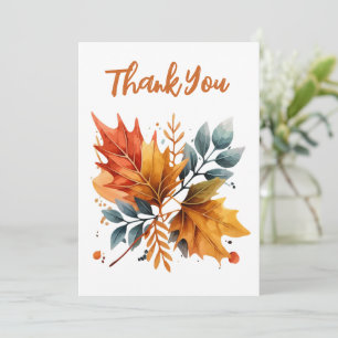 Blätter für die Farbe des Herbstes Dankeskarte