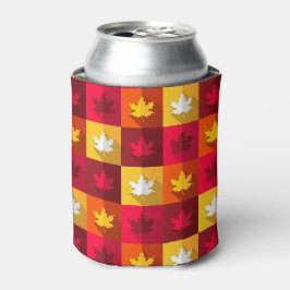 Blätter für die Herbstmaple - Helle Patchwork Dosenkühler