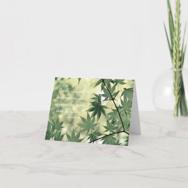 Blätter für die Inspirationsquelle Karte (Vorderseite)