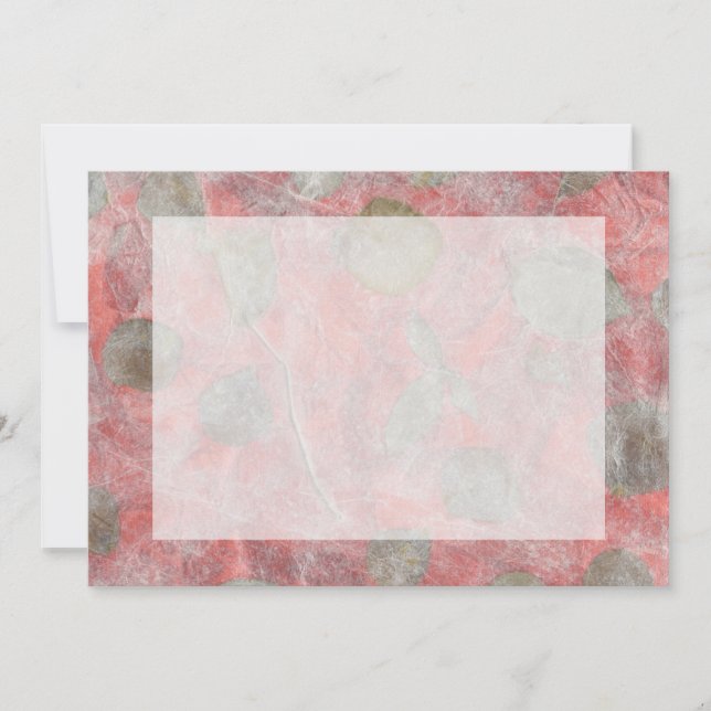 Blätter für die Rose in rotem Papiertaschentuch (Vorderseite)