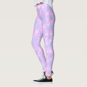 Blätter für Funky Pastel-Muster Leggings