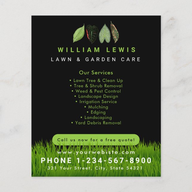 Blätter für Gartenwächter - Firmenlogo Flyer (Vorne)