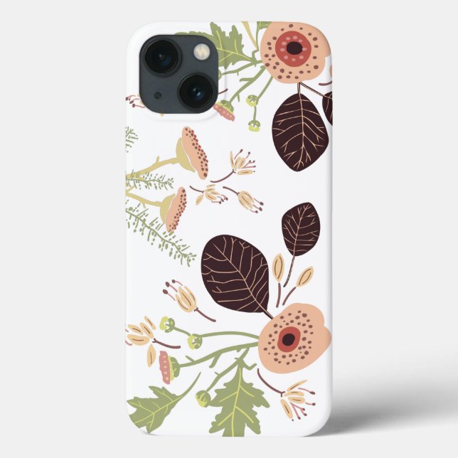 Blätter für grün gezogene Blume Case-Mate iPhone Hülle (Rückseite)
