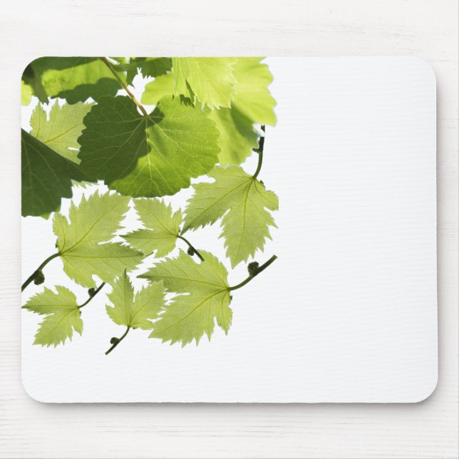 Blätter für grünen Weinbau Mousepad (Vorne)