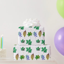 Blätter für grünes und blaues Wasser Geschenkpapier
