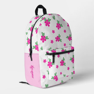 Blätter für handgestrichene Aquarellfarben Rosa Bl Bedruckter Rucksack