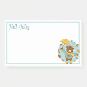 Blätter für Herbstbären Nachhinweise Post-it Klebezettel