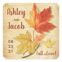 Blätter für Herbstfallen Gastgeschenk Hochzeit Ret