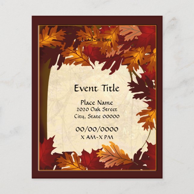 Blätter für Herbstfarben Tree Flyer für kleine Ver (Vorne)