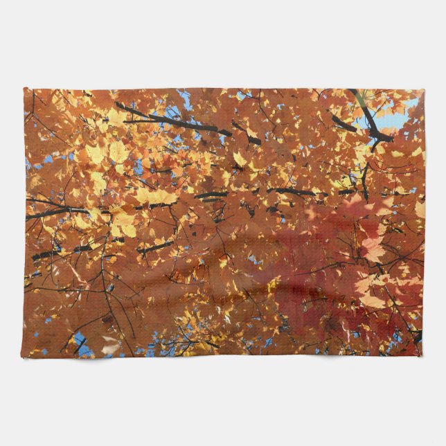 Blätter für Herbstmaple Geschirrtuch (Horizontal)