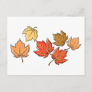 Blätter für Herbstmaple Postkarte