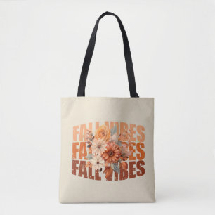 Blätter für Herbstvibes Aquarell-Wildblumen Tasche